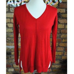 CABLE & GAUGE Over-sized Split Hem Sweater